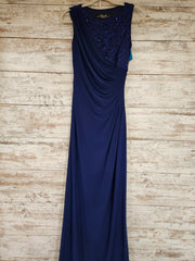 ROYAL BLUE LONG EVENING GOWN