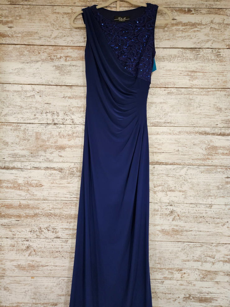 ROYAL BLUE LONG EVENING GOWN