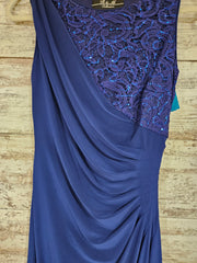 ROYAL BLUE LONG EVENING GOWN