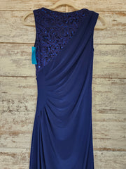 ROYAL BLUE LONG EVENING GOWN