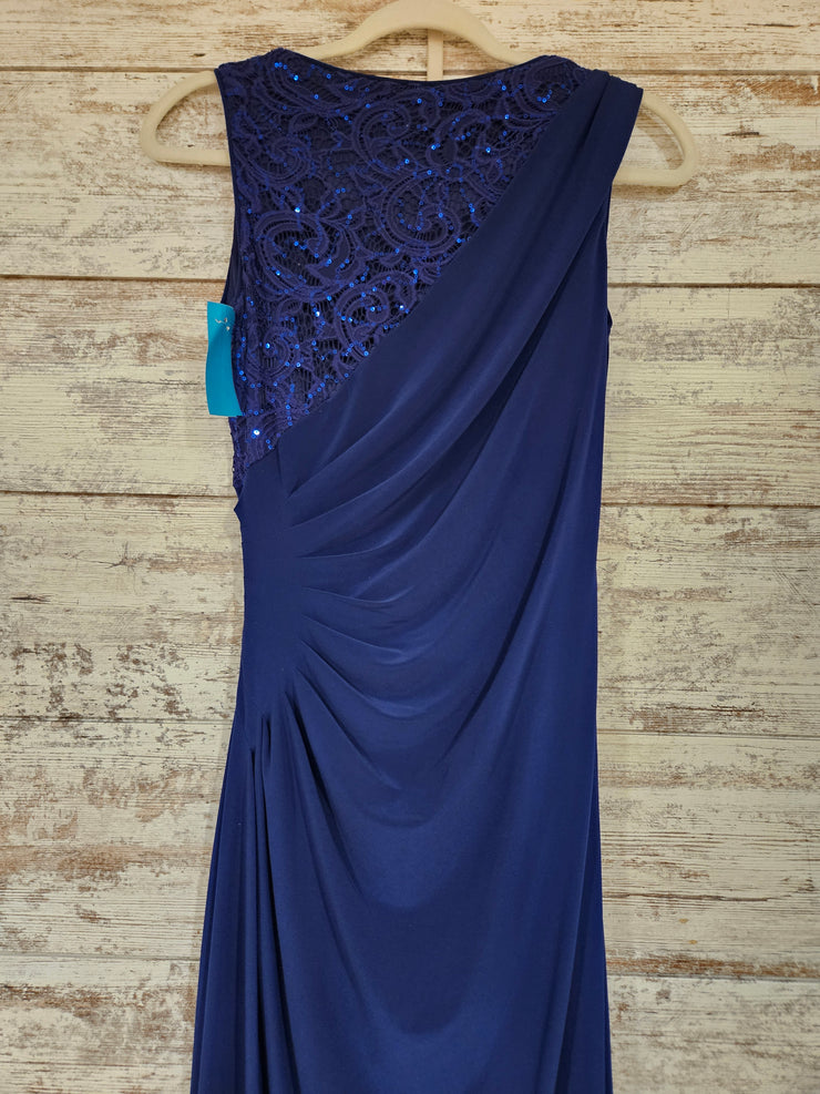 ROYAL BLUE LONG EVENING GOWN
