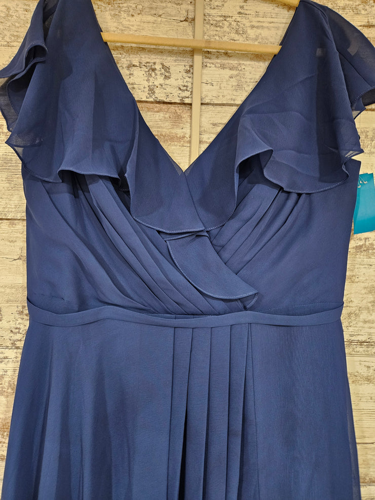NAVY LONG EVENING GOWN
