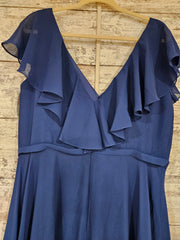 NAVY LONG EVENING GOWN