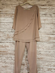 TAN 2 PC. PANTS SET (NEW)