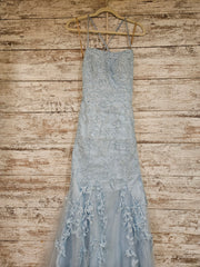 BLUE/FLORAL MERMAID GOWN