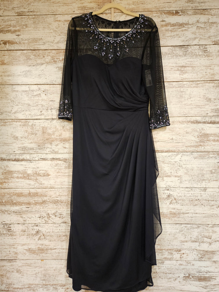 NAVY LONG EVENING GOWN