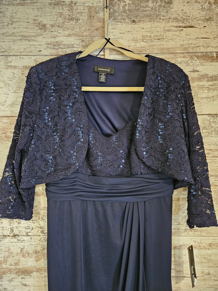 NAVY 2 PC. LONG DRESS SET-NEW