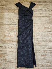 NAVY/GREEN LONG DRESS (NEW)