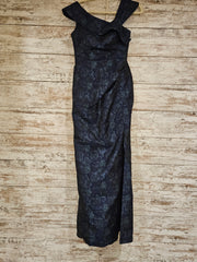 NAVY/GREEN LONG DRESS (NEW)