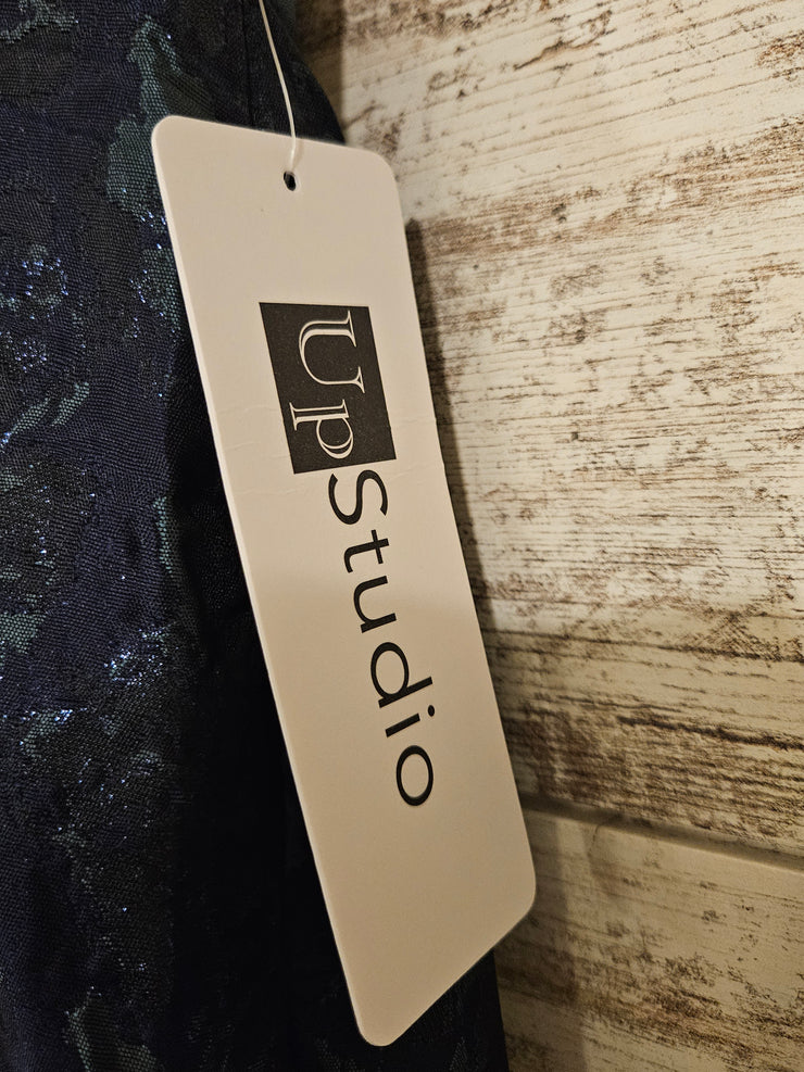 NAVY/GREEN LONG DRESS (NEW)