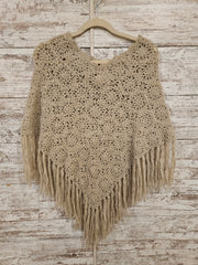 TAN PONCHO (NEW) $30