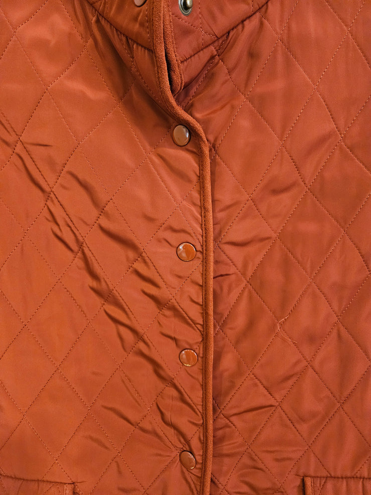 RUST COLORED QUILTED VEST $149