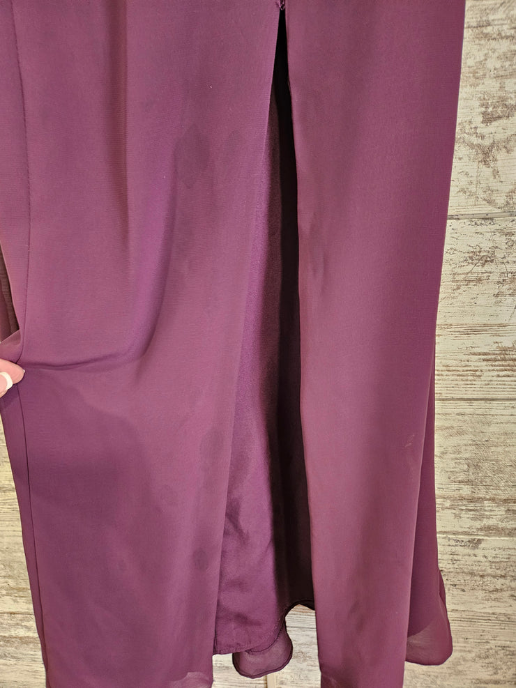 PURPLE LONG EVENING GOWN