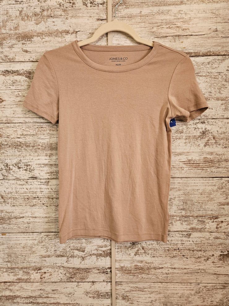 TAN SHORT SLEEVE TOP