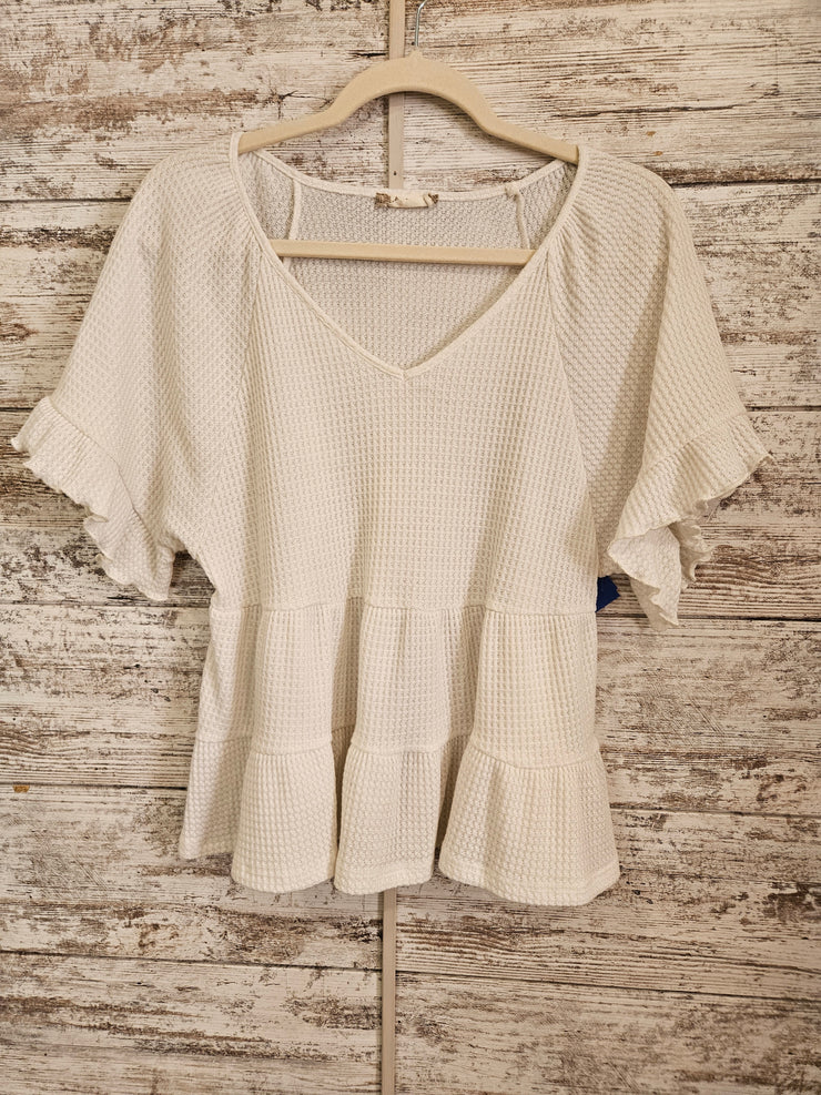 IVORY SHORT SLEEVE TOP