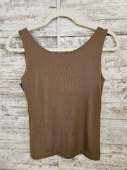 TAN SHIMMERY SLEEVELESS TOP