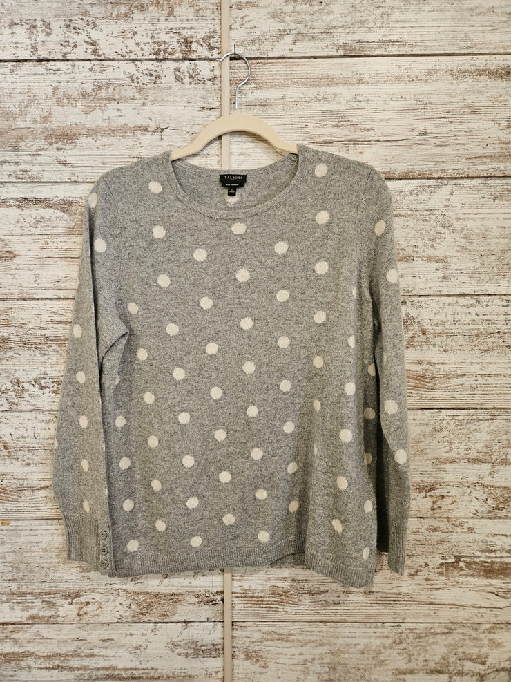 GRAY/WHITE 100% CASHMERE $180