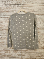 GRAY/WHITE 100% CASHMERE $180