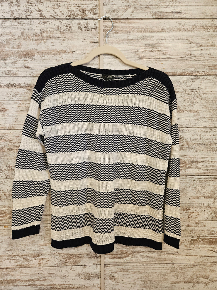 BLACK/IVORY SWEATER $99