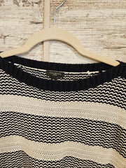 BLACK/IVORY SWEATER $99