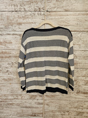 BLACK/IVORY SWEATER $99