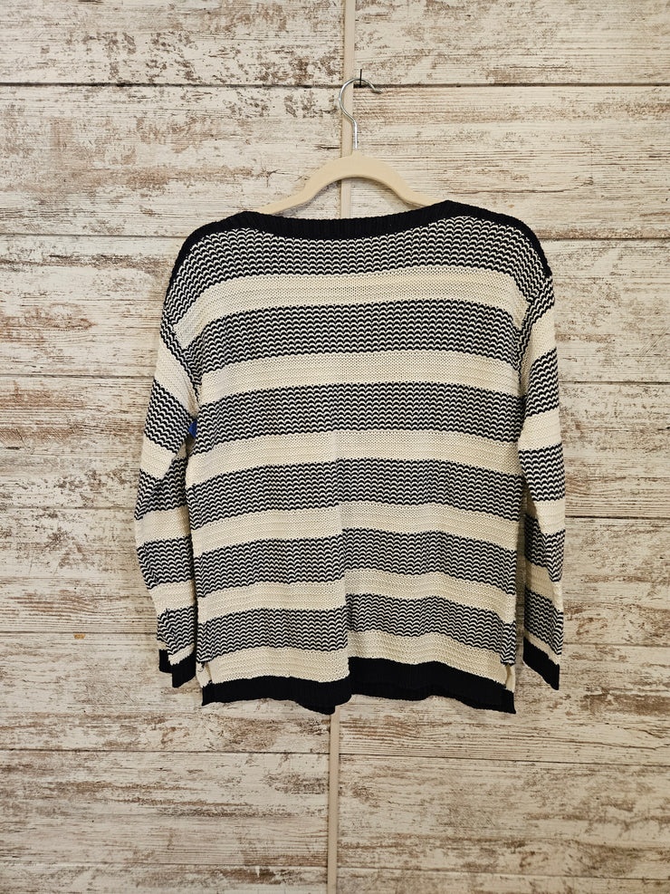 BLACK/IVORY SWEATER $99