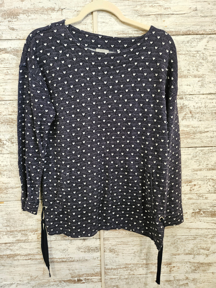 BLACK/WHITE HEARTS TOP $129