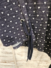 BLACK/WHITE HEARTS TOP $129