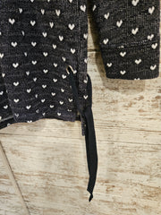 BLACK/WHITE HEARTS TOP $129