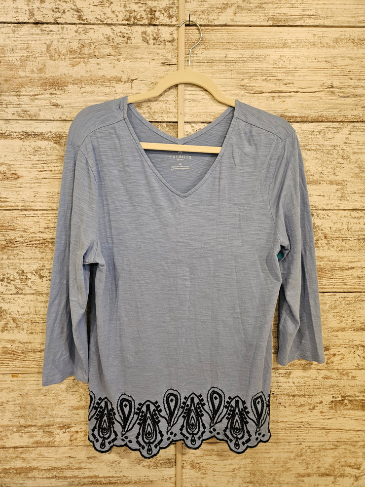 BLUE/BLACK 100% COTTON TOP