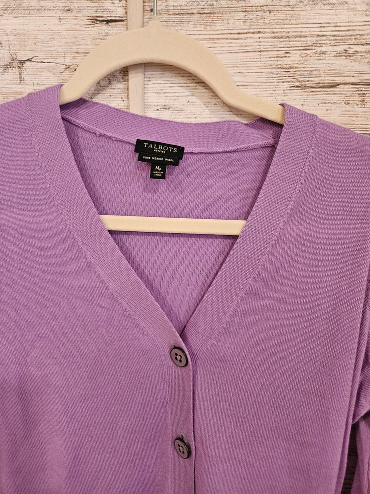 LILAC 100% MERINO WOOL CARDIGA