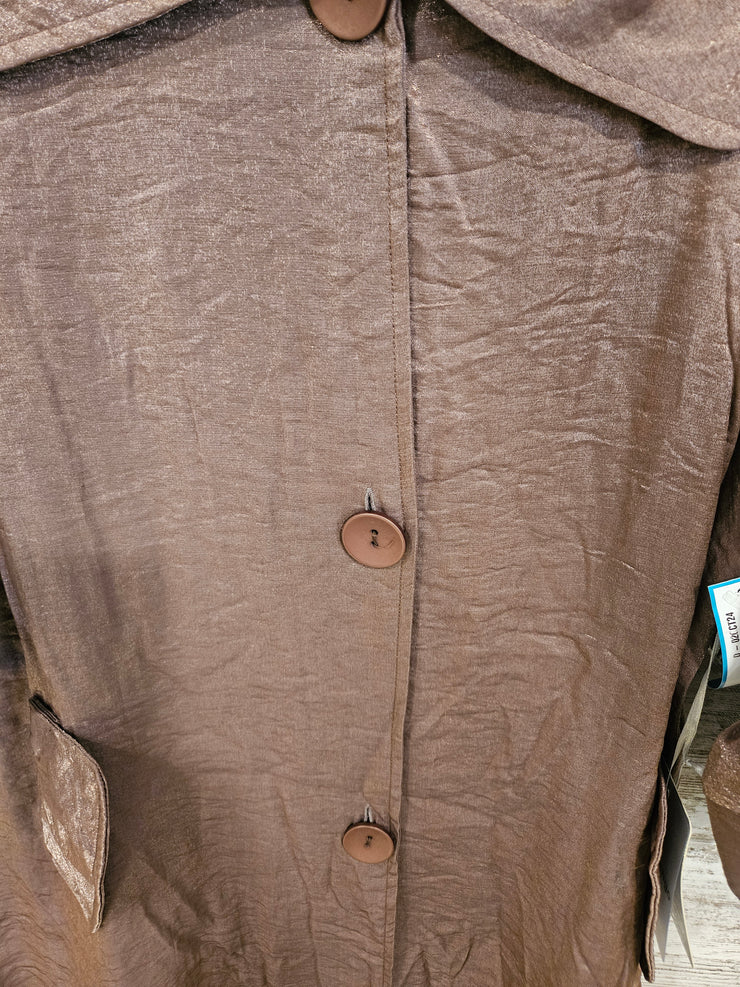 BROWN METALLIC JACKET-NEW $98