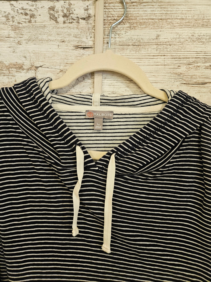 NAVY/WHITE HOODIE TOP $79