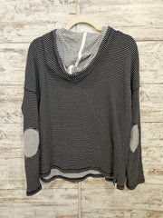 NAVY/WHITE HOODIE TOP $79