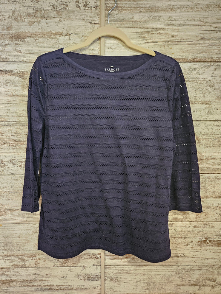 NAVY LONG SLEEVE TOP (NEW) $79