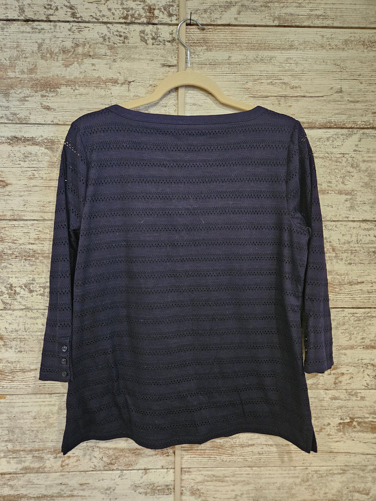 NAVY LONG SLEEVE TOP (NEW) $79