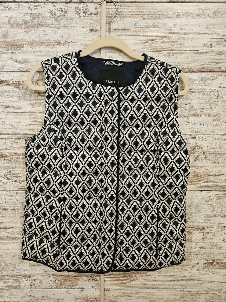 NAVY/WHITE QUILTED VEST $149