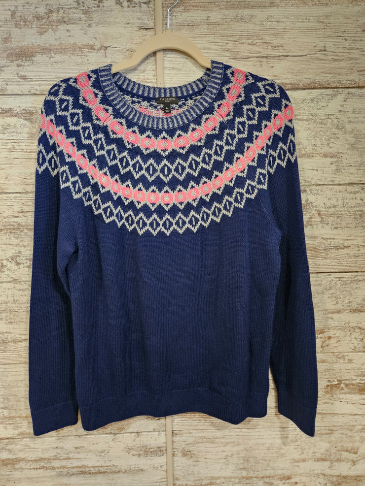 NAVY/PINK LAMBSWOOLSWEATER$109