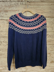 NAVY/PINK LAMBSWOOLSWEATER$109