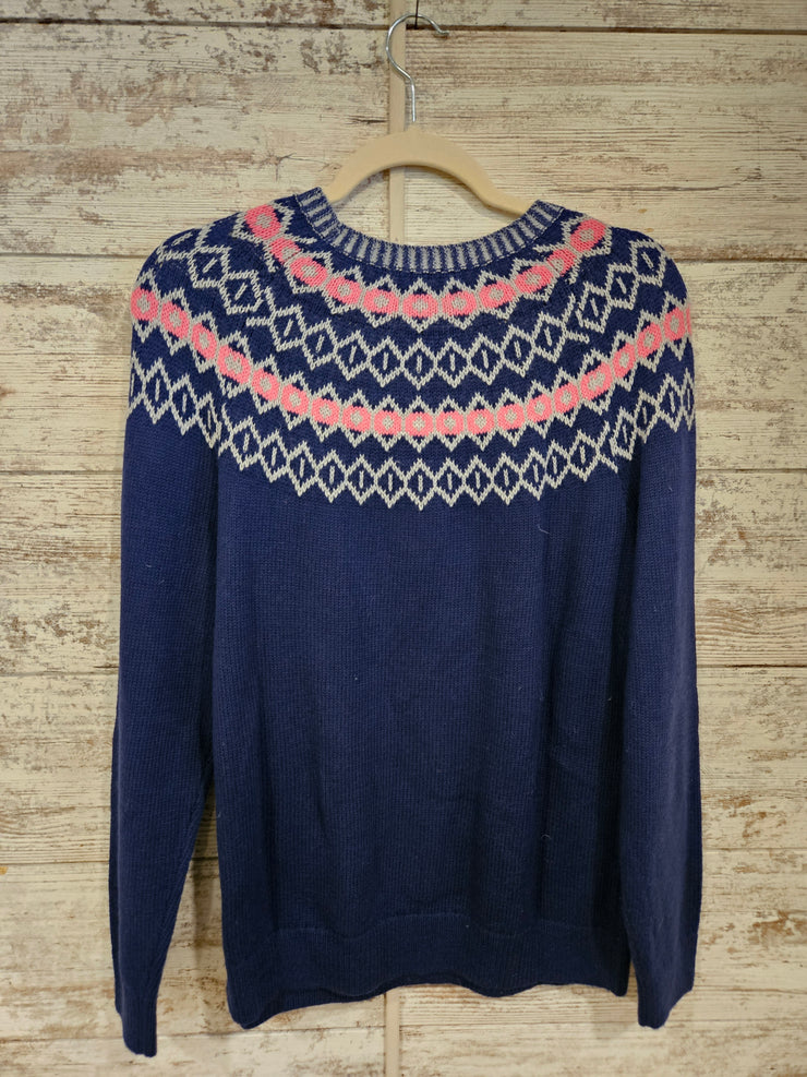 NAVY/PINK LAMBSWOOLSWEATER$109