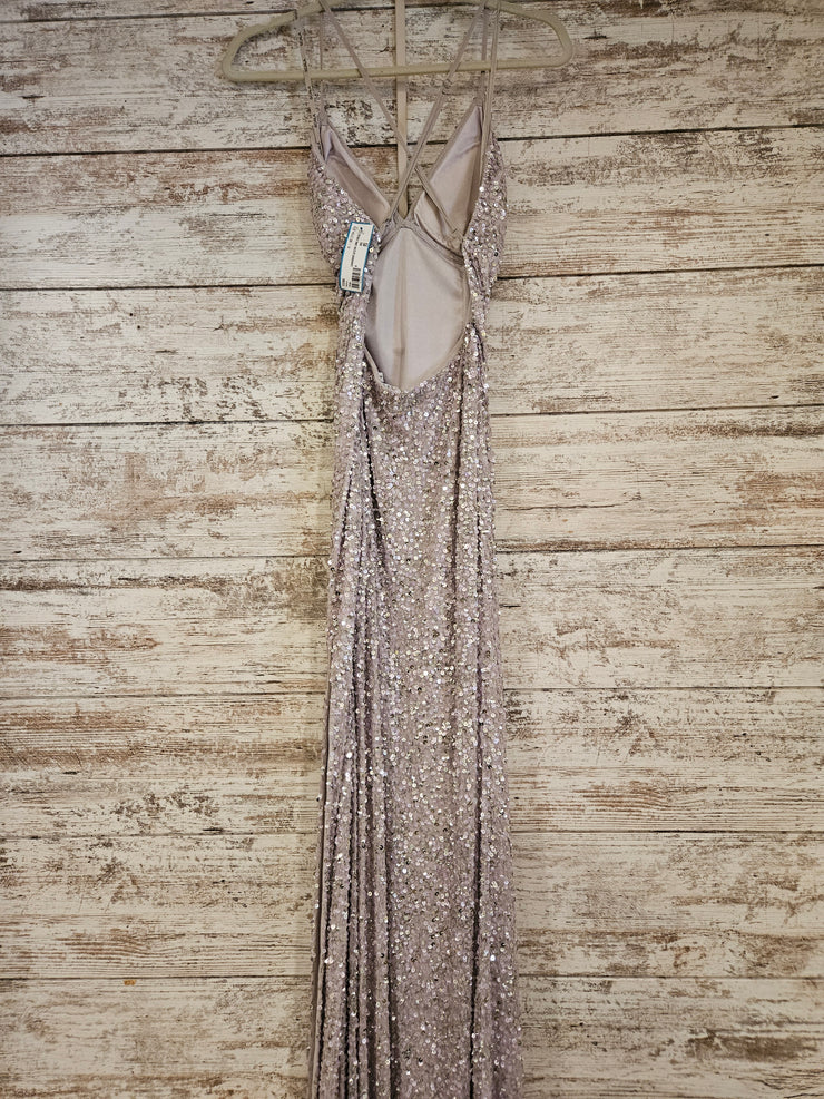 LAVENDER SEQUIN LONG DRESS-NEW