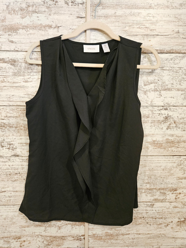 BLACK SLEEVELESS TOP