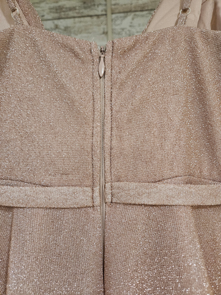 PINK SPARKLY A LINE GOWN