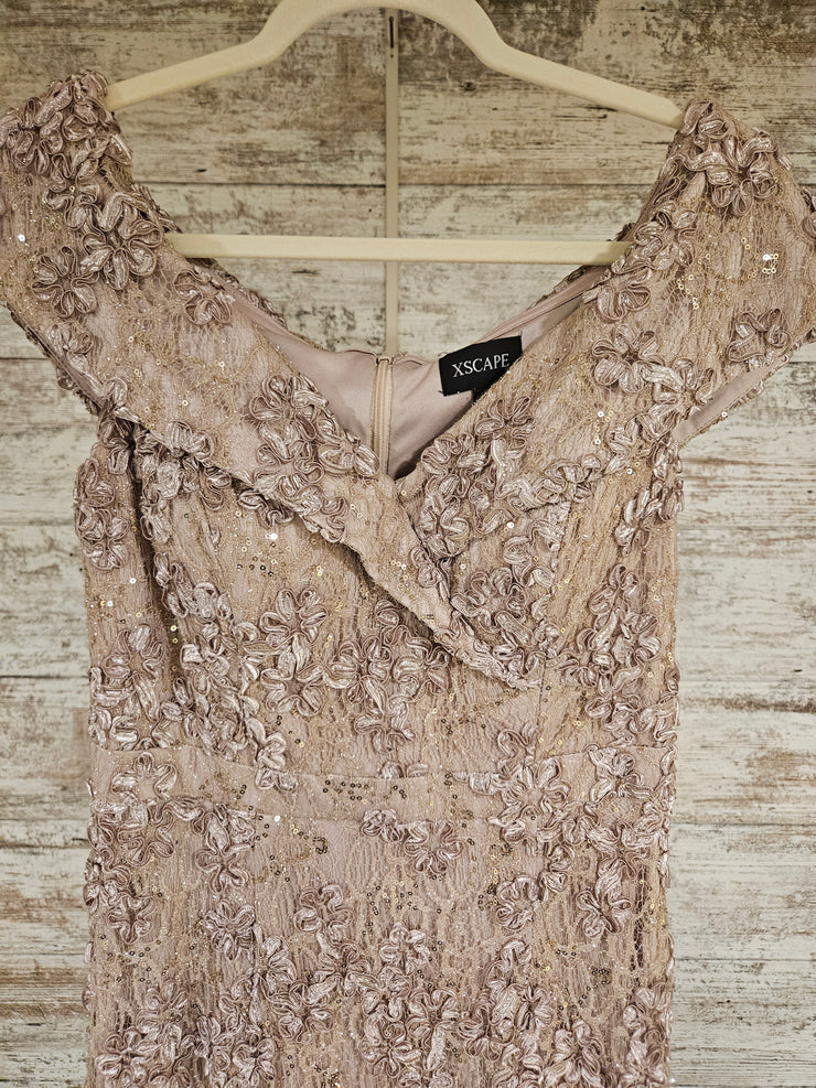 BLUSH FLORAL LONG DRESS