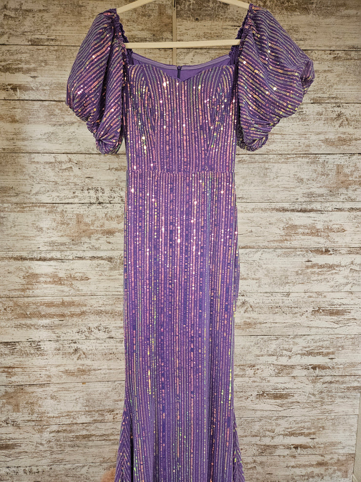 LAVENDER SEQUIN LONG DRESS-NEW