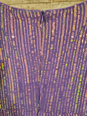 LAVENDER SEQUIN LONG DRESS-NEW