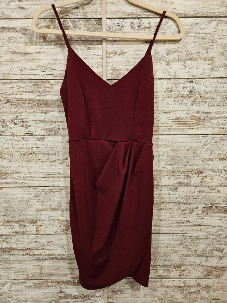 BURGUNDY SHORT DRESS