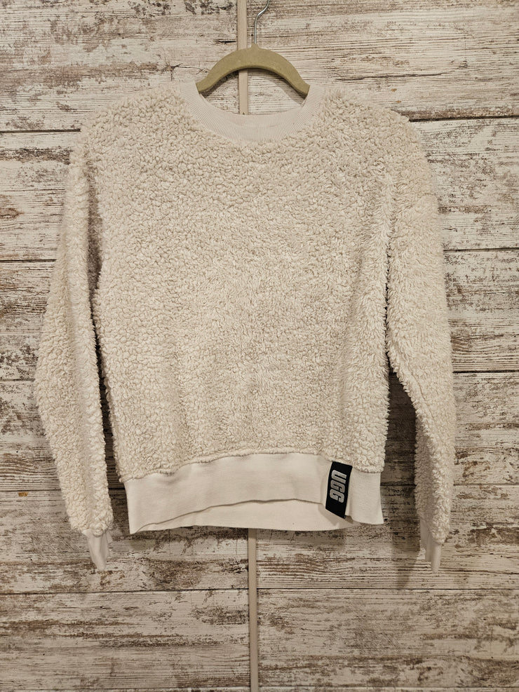 IVORY FLEECE LONG SLEEVE TOP