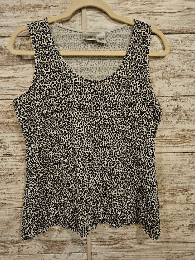 ANIMAL PRINT SLEEVELESS TOP