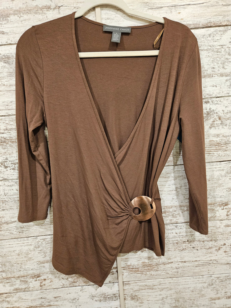 BROWN LONG SLEEVE TOP